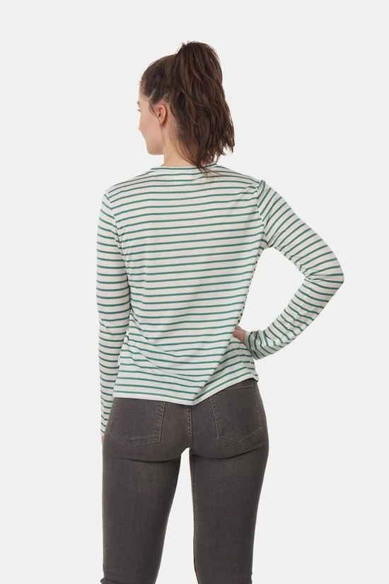 Womens Long Sleeve Striped T-Shirt 4 Womens Long Sleeve Striped T-Shirt - Afbeelding 2