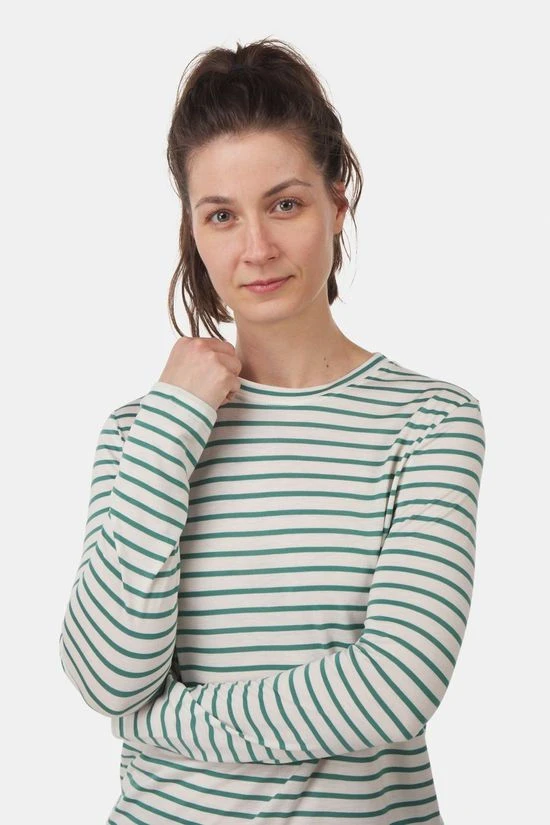 Womens Long Sleeve Striped T-Shirt 6 Womens Long Sleeve Striped T-Shirt - Afbeelding 4