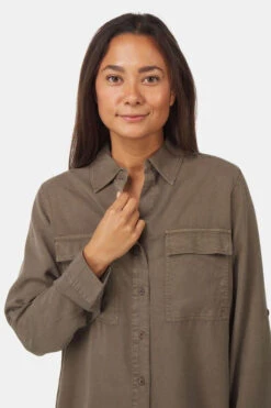 Tentree W Tencel Everyday Blouse -Dynamisch Shirt Winkle 2210004203200 013 nl