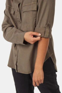 Tentree W Tencel Everyday Blouse -Dynamisch Shirt Winkle 2210004203200 015 nl