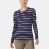 Icebreaker Wave Stripe Longsleeve Top Dames -Dynamisch Shirt Winkle 2210004323397 010 nl