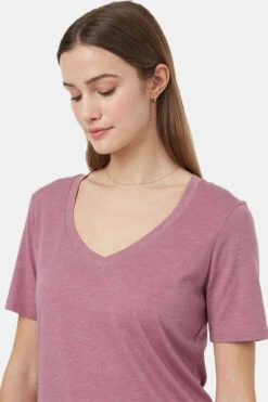 Tentree W Treeblend V-Neck T-Shirt -Dynamisch Shirt Winkle aiafe10042 3434 13 nl